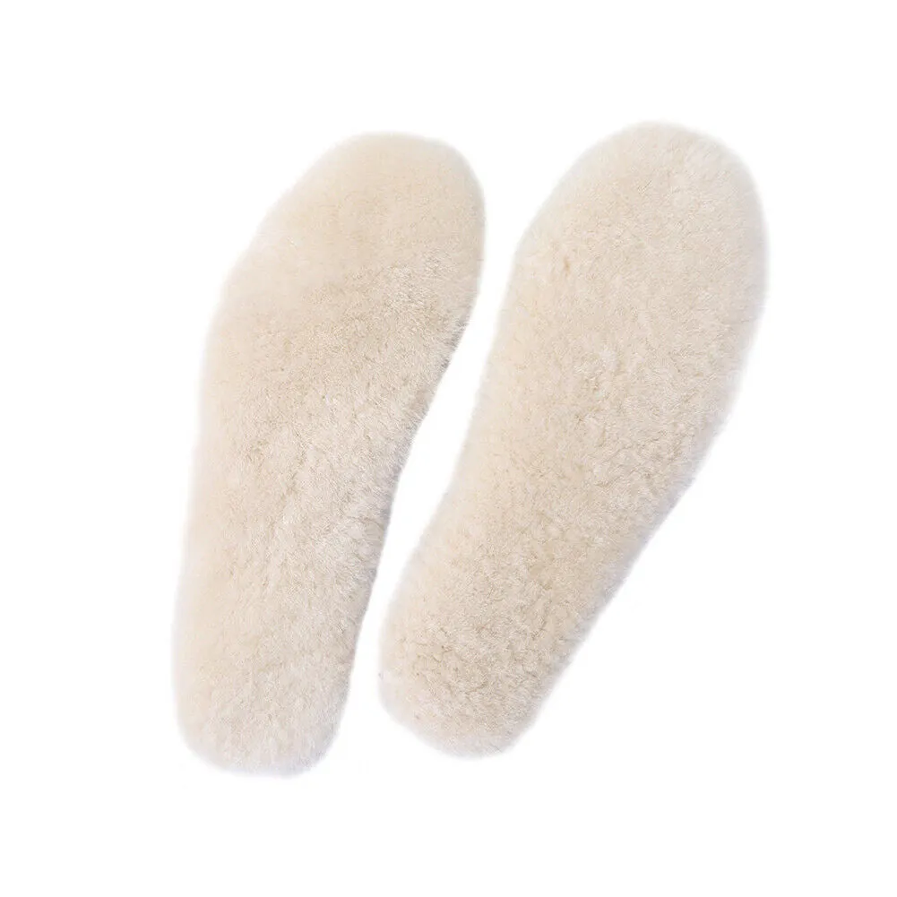 US 1-2 Pairs Thick Sheepskin Fleece Cozy Insoles Insert Slipper Boot Reline Pads