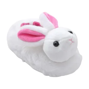 White Rabbit Slippers with Pink Ears for Girls