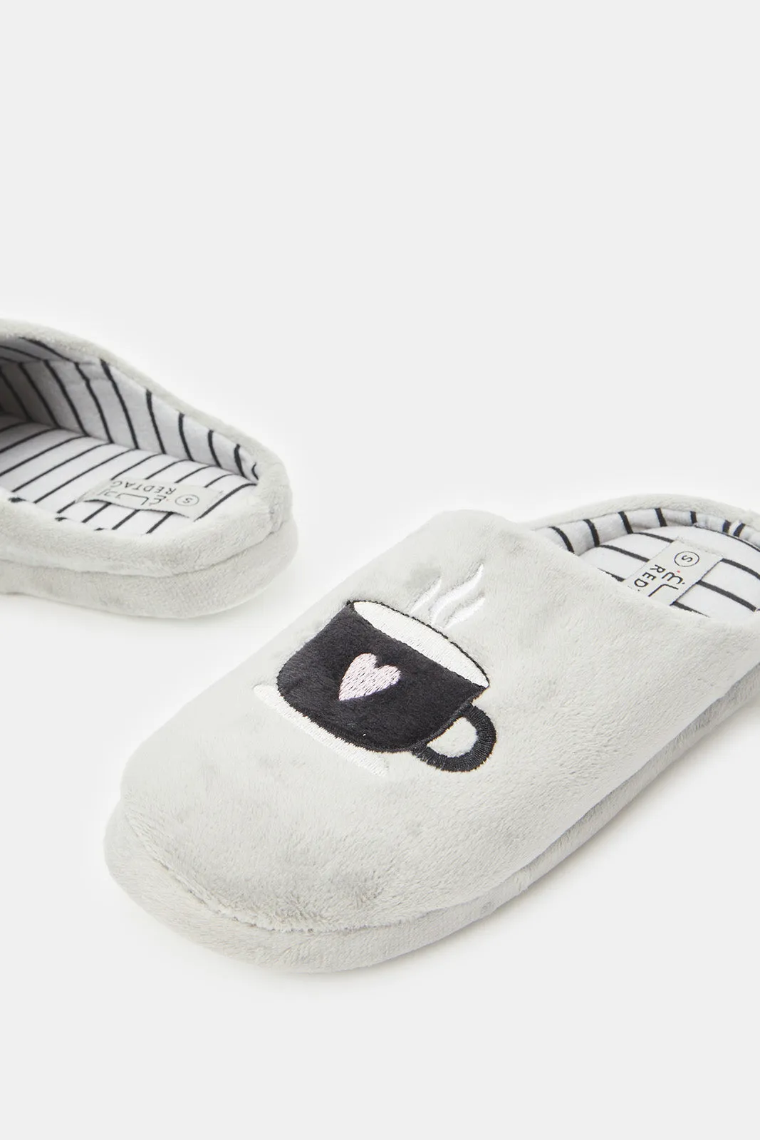 Women Grey Leisure Time Slippers