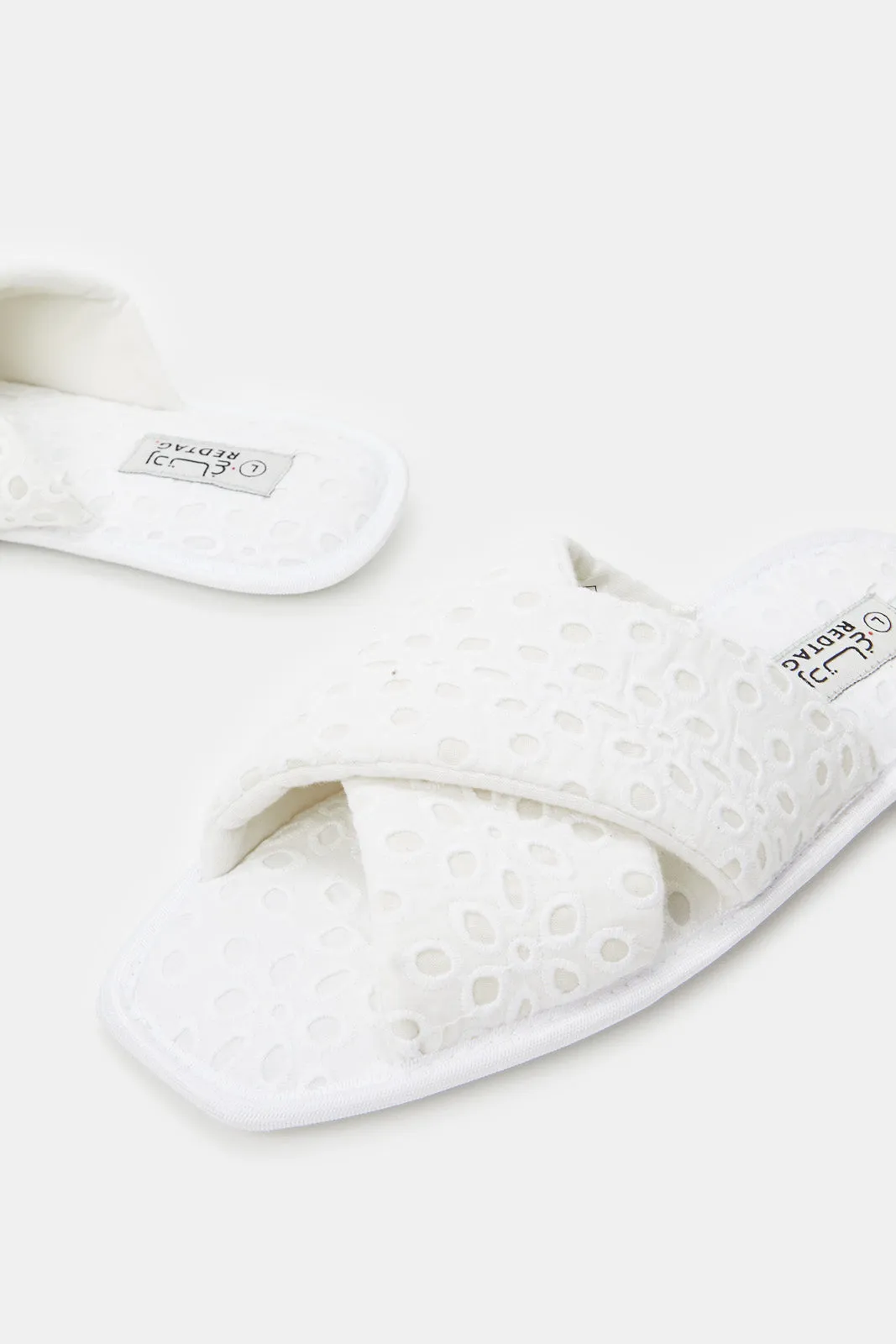 Women White Auglaize Slippers