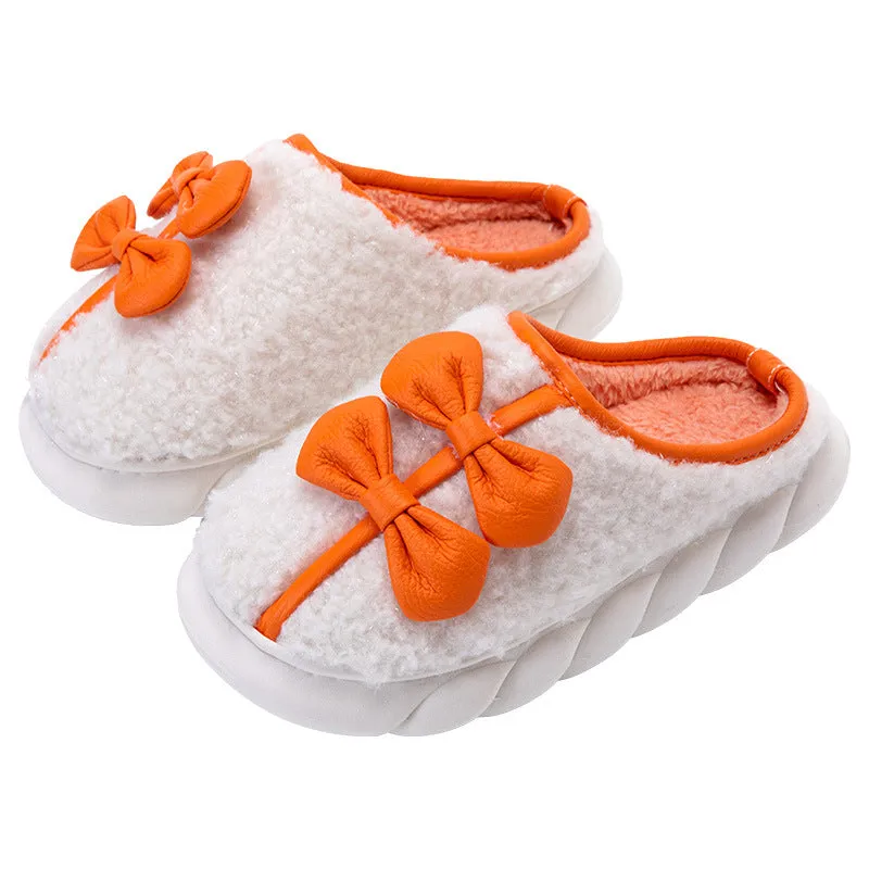 Women's Clog Slippers with Double Bows