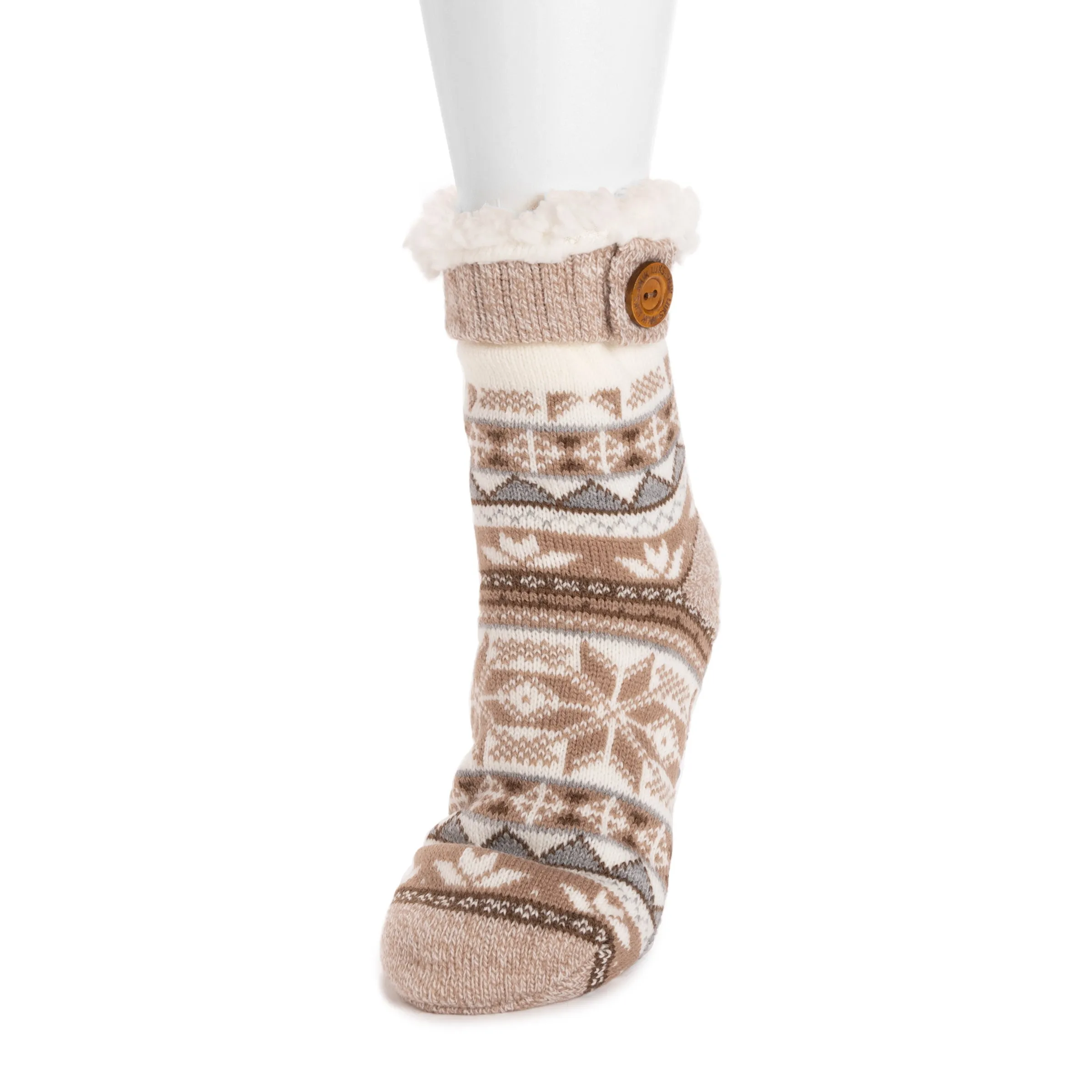 Women's Cuffed Cabin Sock with Button