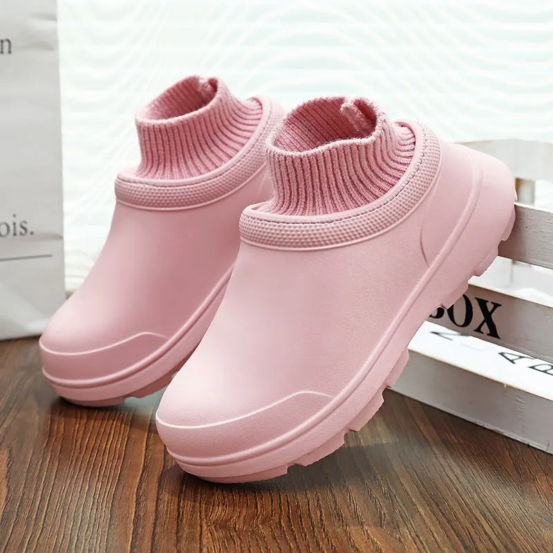 Women's Fashionable Waterproof Cotton Slippers